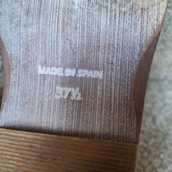 Free People Mont Blanc Womens Tan Slip On Leather Sandal Size 37.5 (7.5) - Picture 9 of 10